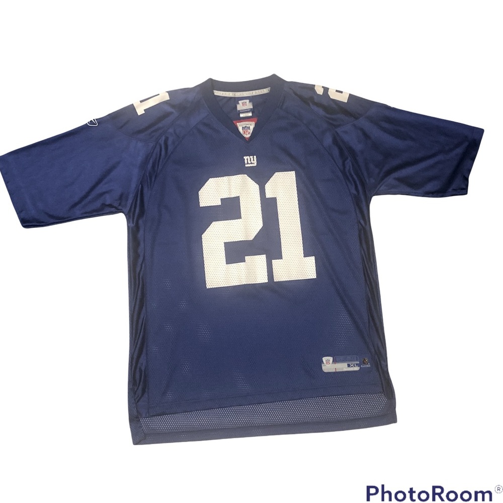 NFL Giants Jersey Number 21 Tiki Barber Men’s Reebok Official Size XL